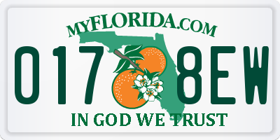 FL license plate 0178EW