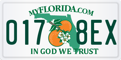 FL license plate 0178EX