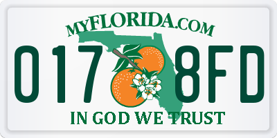 FL license plate 0178FD