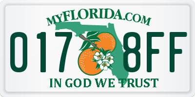 FL license plate 0178FF