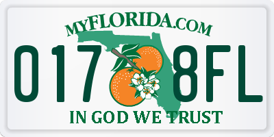FL license plate 0178FL