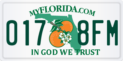FL license plate 0178FM