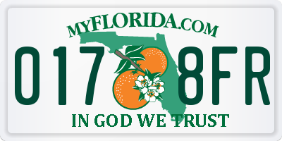 FL license plate 0178FR