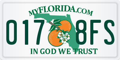 FL license plate 0178FS