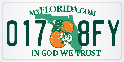 FL license plate 0178FY