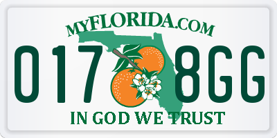 FL license plate 0178GG
