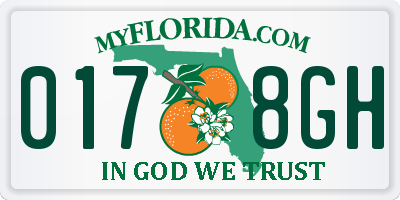 FL license plate 0178GH