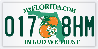 FL license plate 0178HM
