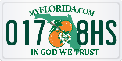 FL license plate 0178HS
