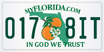 FL license plate 0178IT