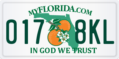 FL license plate 0178KL