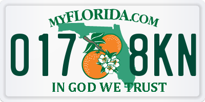 FL license plate 0178KN