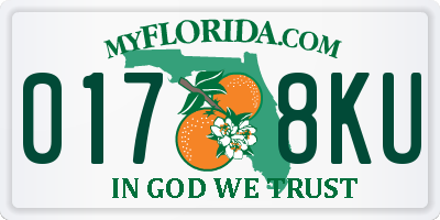 FL license plate 0178KU