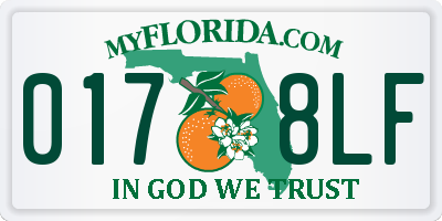 FL license plate 0178LF