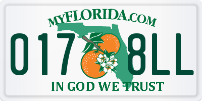 FL license plate 0178LL