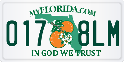 FL license plate 0178LM