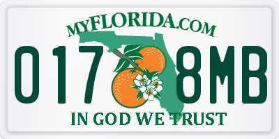 FL license plate 0178MB