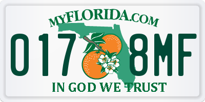 FL license plate 0178MF