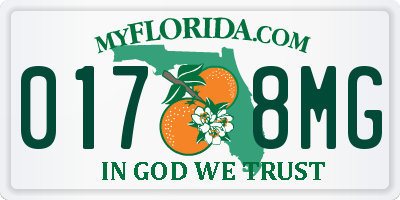 FL license plate 0178MG