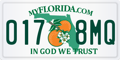 FL license plate 0178MQ