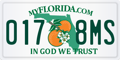 FL license plate 0178MS