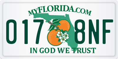 FL license plate 0178NF