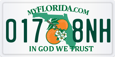 FL license plate 0178NH