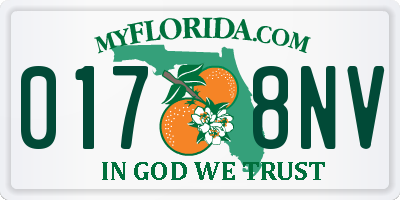 FL license plate 0178NV