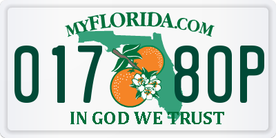 FL license plate 0178OP