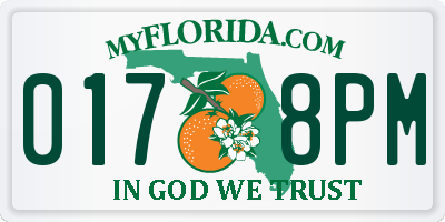FL license plate 0178PM