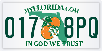FL license plate 0178PQ