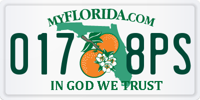 FL license plate 0178PS