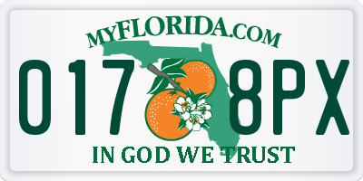 FL license plate 0178PX