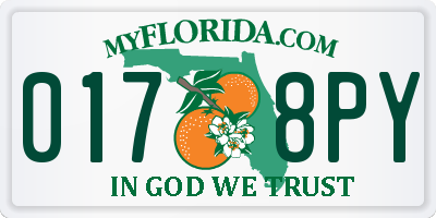 FL license plate 0178PY