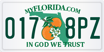FL license plate 0178PZ