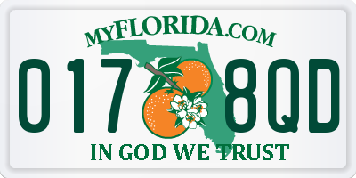 FL license plate 0178QD