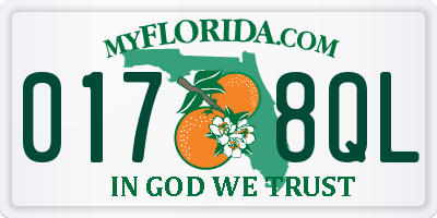 FL license plate 0178QL