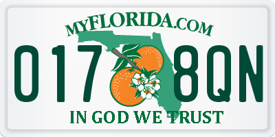 FL license plate 0178QN