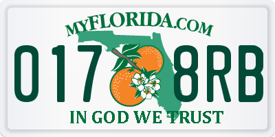 FL license plate 0178RB