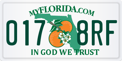 FL license plate 0178RF