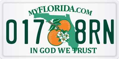 FL license plate 0178RN