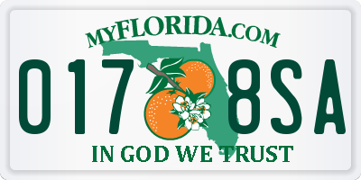 FL license plate 0178SA