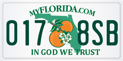 FL license plate 0178SB