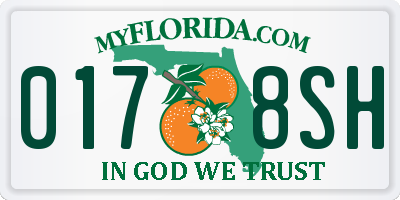 FL license plate 0178SH