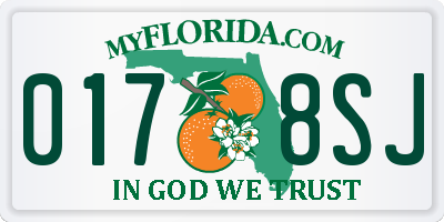 FL license plate 0178SJ