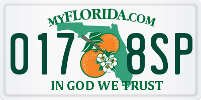 FL license plate 0178SP