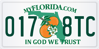 FL license plate 0178TC