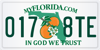 FL license plate 0178TE