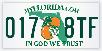 FL license plate 0178TF