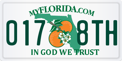 FL license plate 0178TH
